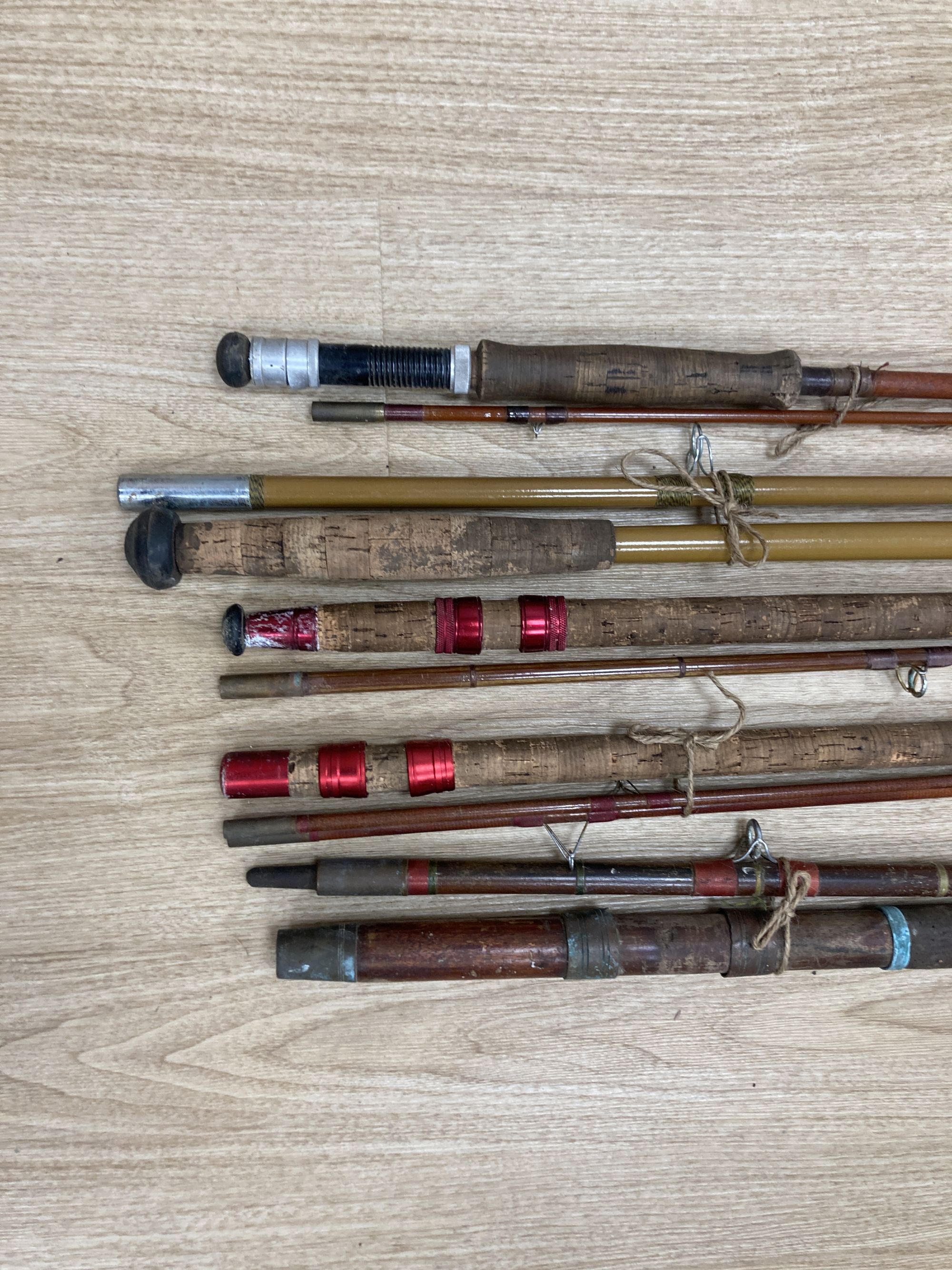 Five various fishing rods
